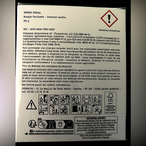 MAISON MARGIELA - ‘REPLICA’ •WINTER STROLL• SCENTED CANDLE (165g/5.82oz) **NEW** - Picture 9 of 16